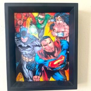 3D Super Hero framed Picture 9 1/2 x 11 1/4